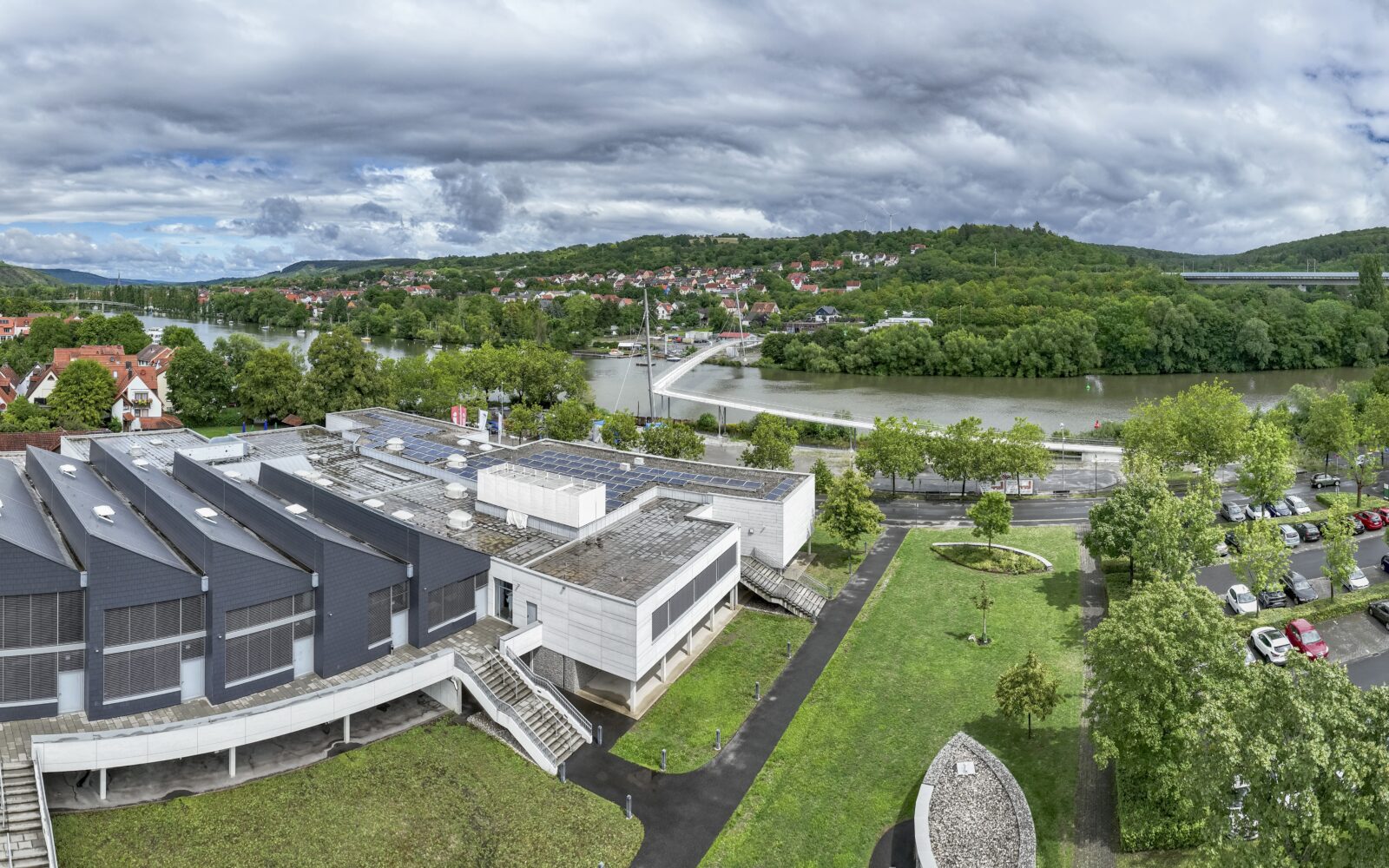 Luftbild der Mainfrankensäle